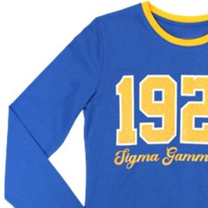 T-shirt à manches longues pour femmes Sigma Gamma Rho, t-shirt graphique personnalisé de la sororité grecque SGRho, t-shirt décontracté à col rond, vêtements de mode universitaires - Product Image 4