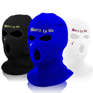 Balaclava personnalisée à 3 trous, masque de ski, logo brodé, impression numérique, streetwear unisexe, cache-visage, bonnet d'hiver - Product Image 4