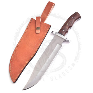 Camping Bowie Knife Special Edition Handmade Stainless Steel Hunting Knife with Leather Cover Ready Stock Immediate Shipping - Product Image 5