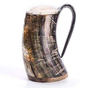 High Quality Natural Buffalo Horn Mug With Handle High Quality for Beer Wine Mead Ale/Drinking Horn Tankard - Product Image 3