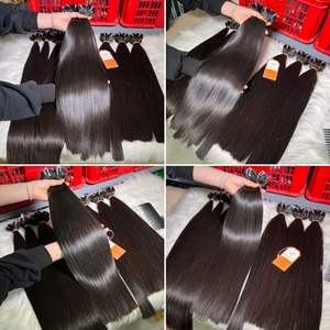 Mèches de cheveux pleine longueur et lisse de couleur noire à cuticules alignées Extensions de cheveux bon marché Tendance chaude - Product Image 6