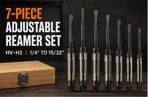 Lot de 7 alésoirs manuels réglables avec revêtement NA, tailles HV à H3, 8/A à 2/A, 1/4"-15/32", fabriqués à Delhi - Product Image 3