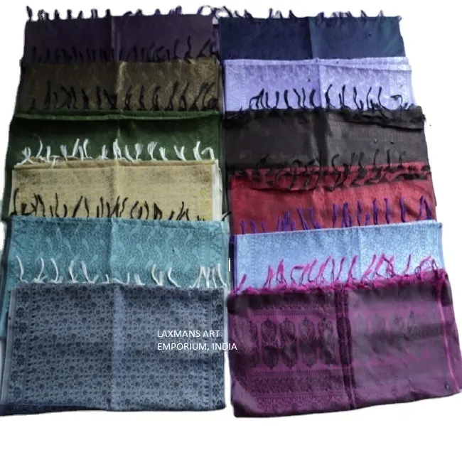 Banares Rayon Chiếc Khăn Thiết Kế Stole