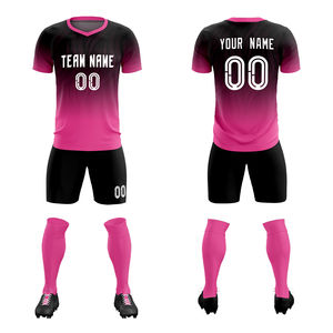 Uniformes de Fútbol Personalizados para Adultos, Impresos por Transferencia de Calor, Transpirables, de Secado Rápido, Conjunto de Camiseta y Pantalones Cortos, 100% Poliéster, para Todas las Temporadas - Product Image 4