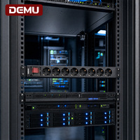 PDU rack 1U 8 voies Schuko, interrupteur bipolaire 16A/250V, châssis en alliage d'aluminium, certifié CE RoHS