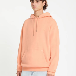 เสื้อฮู้ดผู้ชายทรงโอเวอร์ไซส์ สีคอรัล ผ้าฟลีซ สีพื้น สวมใส่สบาย ทรงปกติ เหมาะสำหรับฤดูใบไม้ร่วง - Product Image 3