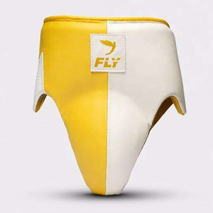 White Yellow Wholesale Customized Fly Training & Sparring Boxing Gear Set Gloves Headgear & <b>Groin</b> <b>Guard</b> Custom Fly Protection - Product Image 5