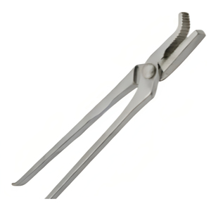 Pince à clous de fermeur de sabots en gros |   Outil vétérinaire en acier artisanal avec manche recouvert de rouge pour le pose de clous de sabot de cheval - Product Image 1