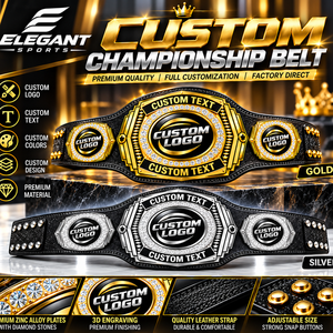 Fabricant de ceintures de championnat personnalisées, ceintures de boxe personnalisées or et argent, ceintures de championnat avec logo personnalisé - Product Image 1