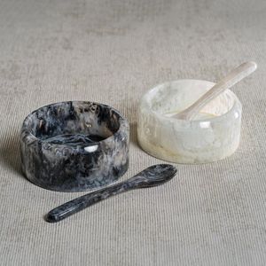 Tazón para Ensalada de Resina Tallado a Mano, Apto para Alimentos, con Textura de Mármol, Ecológico y Duradero, para Servir Mermelada, Helado, Frutas, en Casa o en Hoteles - Product Image 6
