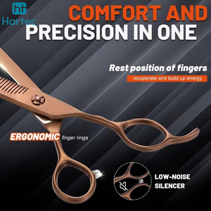 Ciseaux à effiler professionnels en acier inoxydable très tranchants de 7 pouces, durables, pour salon de coiffure, équipement et outils - Product Image 5