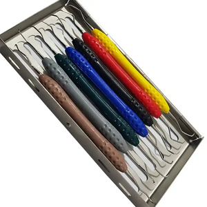 Juego de 7 Curetas Dentales Manuales de Acero Inoxidable Gracey con Mangos Recubiertos de Silicona, Instrumentos Periodontales para Puente Óseo - Product Image 3