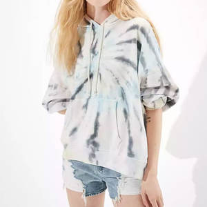 Streetwear tendance pour les acheteurs en gros, service OEM, design chic avec effet tie-dye, pull décontracté pour femmes, coupe ample. - Product Image 1
