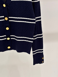 Cárdigan de Punto Acrílico Sólido Azul Marino para Hombre, Antipilling, Manga Larga, Corte Regular, Ropa de Invierno, Cierre de un Solo Botón - Product Image 4