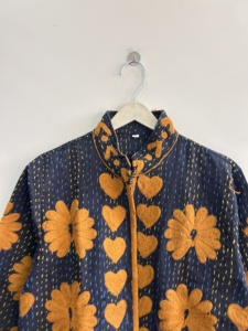 Vintage <b>Kantha</b> Embroidered <b>Jacket</b> Breathable Cotton Comfy <b>Jacket</b> Suzani <b>Jacket</b> - Product Image 4