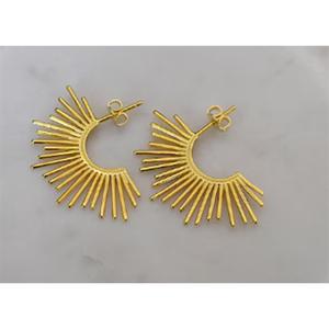 Boucles d'oreilles pendantes en laiton plaqué or 18 carats, style bohème, bijoux de fête pour femmes - Product Image 2