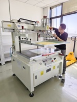 Máquina de Serigrafía Semiautomática de Cama Plana de Gran Formato con Mesa de Vacío para Impresión en Papel