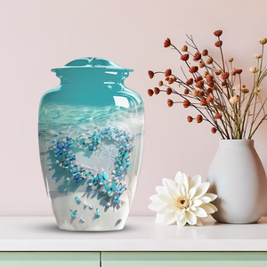 Blue Butterfly Memorial Urn Adult Cremation <b>Ashes</b> Vessel American Style Aluminum Cremation Urn Custom Decorative <b>Keepsake</b> - Product Image 2