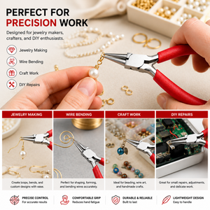 Jewelry Round Nose Pliers <b>Wire</b> Loop Making Tool for Beading Earring <b>Craft</b> Repair Handmade Projects - Product Image 5