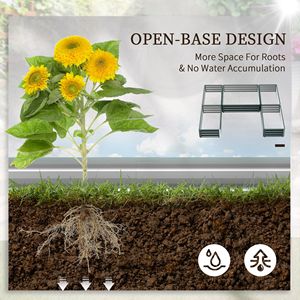 Set di 5 Grandi Fioriere Rialzate in Acciaio Verde 8x8x1ft, Vasi in Metallo 8x8x1ft per Piante da Esterno, Verdure, Fiori ed Erbe - Product Image 5