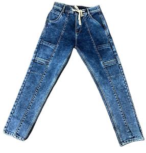 Pantalones Vaqueros Casuales de Moda para Hombre, Estilo Cargo Holgado con Botones, Jeans de Mezclilla para Hombre - Product Image 1