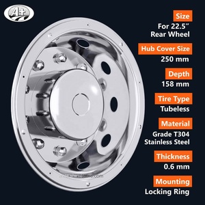 Couvre-roues en acier personnalisées, 225 pièces, couvre-roues pour camions et autobus américains - Product Image 2