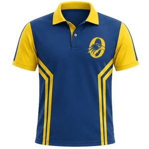 Camiseta de Cricket Azul y Amarilla para Hombre, Manga Corta, Uniforme Deportivo para Equipo, Ropa de Entrenamiento para Exteriores, Ropa de Cricket - Product Image 1