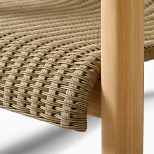 Meubles d'extérieur en teck, ensembles de canapés d'extérieur modernes et imperméables en teck, ensemble de canapés en teck massif avec rotin - Marley - Product Image 6