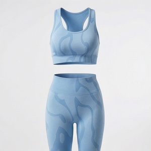 Conjunto de Yoga para Mujer, Material Sublimado, Sexy, de Secado Rápido, Ropa Deportiva Activa, Ropa Deportiva para Gimnasio, Chándal - Product Image 1