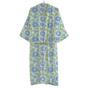 ชุดกิโมโนผ้าฝ้ายแท้พิมพ์ลายดอกไม้หรูหราสำหรับฤดูร้อนชุดคลุมชายหาด - Product Image 1