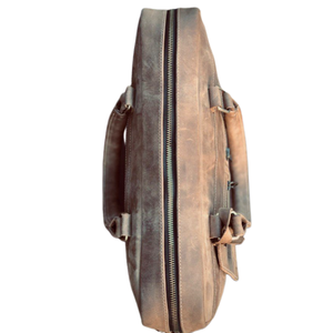 Sac rigide pour ordinateur portable 15,6 pouces en cuir véritable 100 %, personnalisé avec logo, de luxe, classique, vintage, durable, élégant et portable pour affaires, vente en gros - Product Image 2