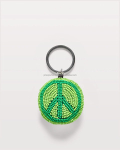 Beaded Keychain <b>Charm</b> Pickleball Tennis Sporty <b>Bag</b> <b>Charm</b> Handmade Seed Bead Embroidery Boutique Gift Artistry By PR - Product Image 3