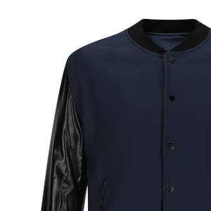 Best Selling Men Varsity Jacket for Winter Wear High Quality Fleece FabricCasual Street Style <b>Stand</b> Collar Varsity Jacket - Product Image 3