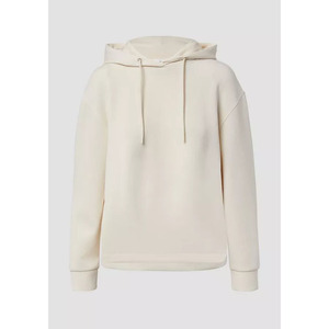 <b>Women's</b> <b>Cream</b> Hoodie Solid Color Full Sleeve Knitted 100% Cotton Breathable Casual Autumn Wear - Product Image 4