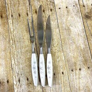 Couverts plaqués argent avec manche rond épais de créateur ensemble de couverts de fourchette et de couteau en acier inoxydable - Product Image 3