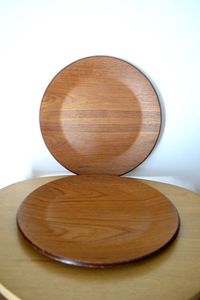 Plato de Madera Natural Hecho a Mano, Plato de Servir de Madera Maciza, Vajilla Rústica para Comedor, Cocina, Restaurante, Cafetería y Uso Doméstico - Product Image 2