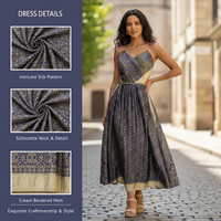 Robe de luxe 100% soie Habotai - Robe longue de mariage et d'événements haut de gamme, coupée par des artisans maîtres