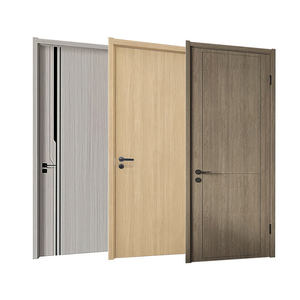 Puerta Interior de Madera Personalizada, Diseño Moderno en Madera de Teca Sólida, Puertas Interiores de MDF con Revestimiento de PVC para Diseño de Interiores de Casas - Product Image 4