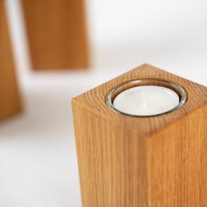 Portavelas de Madera para Velas de Té, Forma Cuadrada, Soporte para Velas de Madera Natural, Decoración del Hogar - Product Image 3