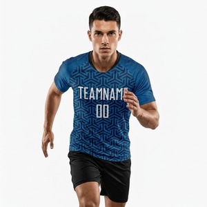 Maillot de football athlétique personnalisé 100% polyester à séchage rapide, sublimé, respirant, antibactérien, unisexe, pour entraînement d'équipe - Product Image 5