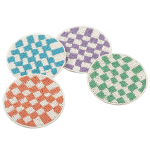 Beads <b>Coaster</b> Set Pure Handmade <b>Beaded</b> Mat Unique Designs Classic <b>Coaster</b> - Product Image 4