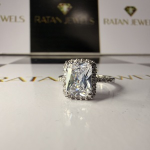 Radiant Cut Engagement <b>Ring</b> Jewelry <b>for</b> Women <b>Men</b> IGI Certified Cvd HPHT Lab Grown Created Diamond 14k 18k White Gold <b>Rings</b> - Product Image 2