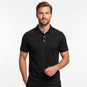 Men's <b>Black</b> for Shirt Short Sleeve 100% Cotton Jersey Breathable Casual Regular Fit Solid Color Digital Printing Knitted Fabric - Product Image 5