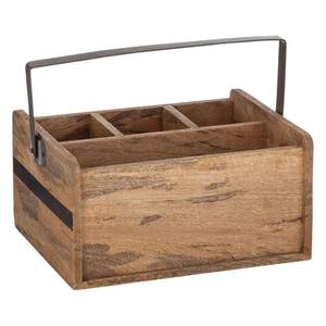 Organizador de Madera Moderno con Asa, Caja de Almacenamiento de Madera Resistente, Multiusos, para Cocina, Baño, Escritorio, Portátil, para Limpieza - Product Image 2