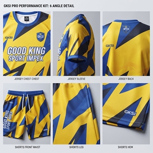 Ensemble de maillots et shorts de football personnalisés pour hommes, uniforme de football par sublimation, vêtements de sport, kit d'équipe, fabricant OEM, Good King Sport Impex Pro - Product Image 5