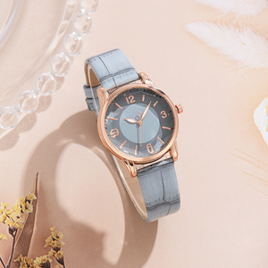 Unisex Classic Quartz Watch 43mm Leather Alloy Simple Retro Minimalist Pointer Waterproof Glass Fashion Leisure - Product Image 1
