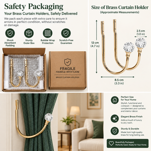 Attache-rideau longue en métal doré de qualité supérieure avec fleur en cristal pour la décoration de fenêtres de salon, chambre et hôtel – Fournisseur en gros - Product Image 4