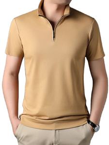 Polo de Punto Personalizado con Logotipo para Hombre, Manga Corta, Corte Ajustado, Color Sólido, para Verano, Suéter de Punto, para Golf - Product Image 2