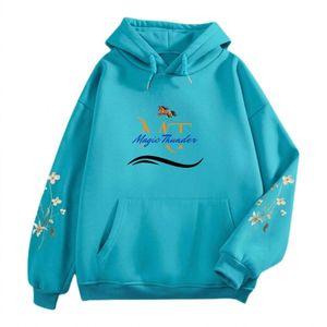 Sudadera con Capucha Morada Personalizada de Alta Calidad para Hombre con Estampado de Caballo en la Parte Delantera y Mangas con Diseño Floral para Otoño - Product Image 6