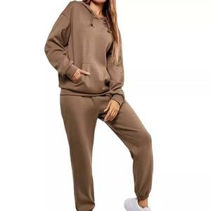 Women Plus Size Solid Tracksuits New Arrivals Stylish 2-Piece Cotton Jogging Set for Fitness & Winter Lightweight fabric - Product Image 1